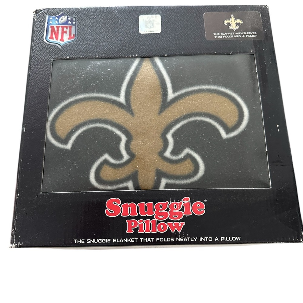 NFL Saints Snuggie Pillow with Fleur-de-lis Design NIB